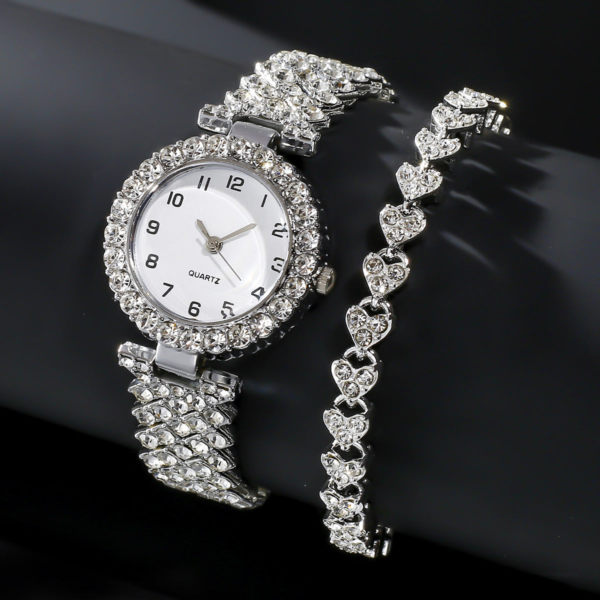 Beautiful Silver Strap Ladies Quartz Wristwatch