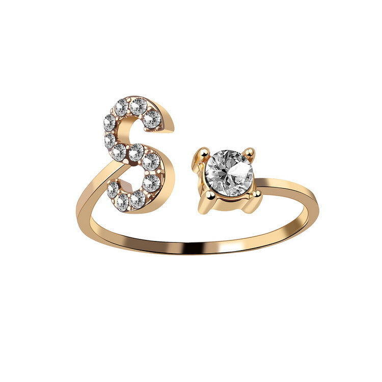 Adjustable Letter Rings For Women