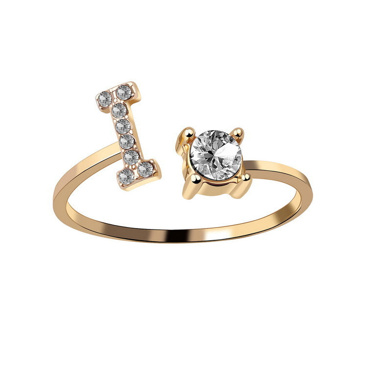 Adjustable Letter Rings For Women