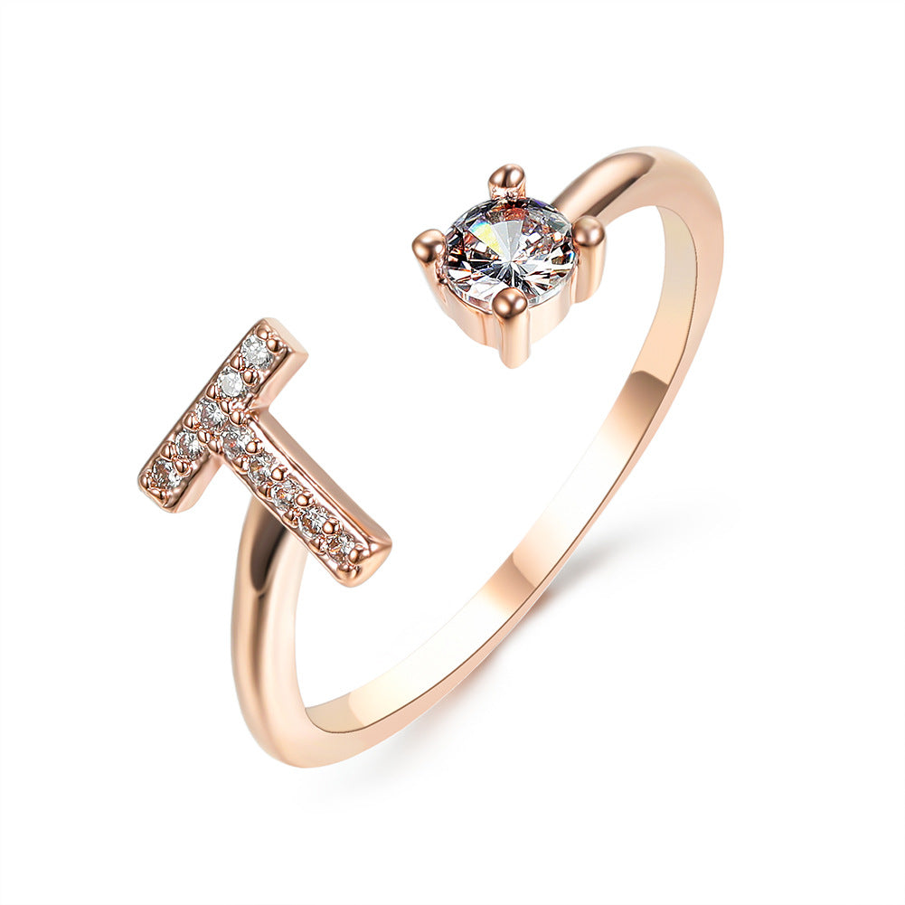 Adjustable Letter Rings For Women