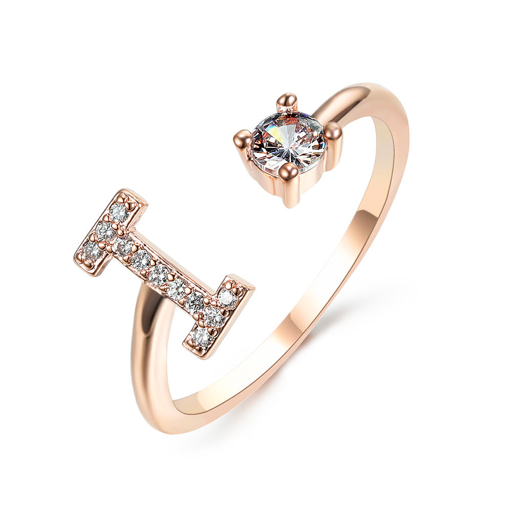 Adjustable Letter Rings For Women