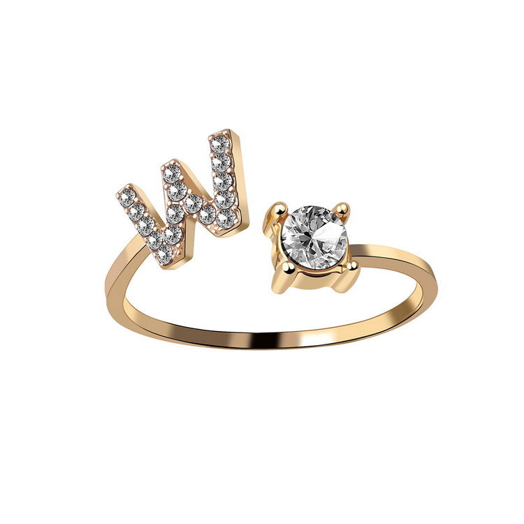 Adjustable Letter Rings For Women